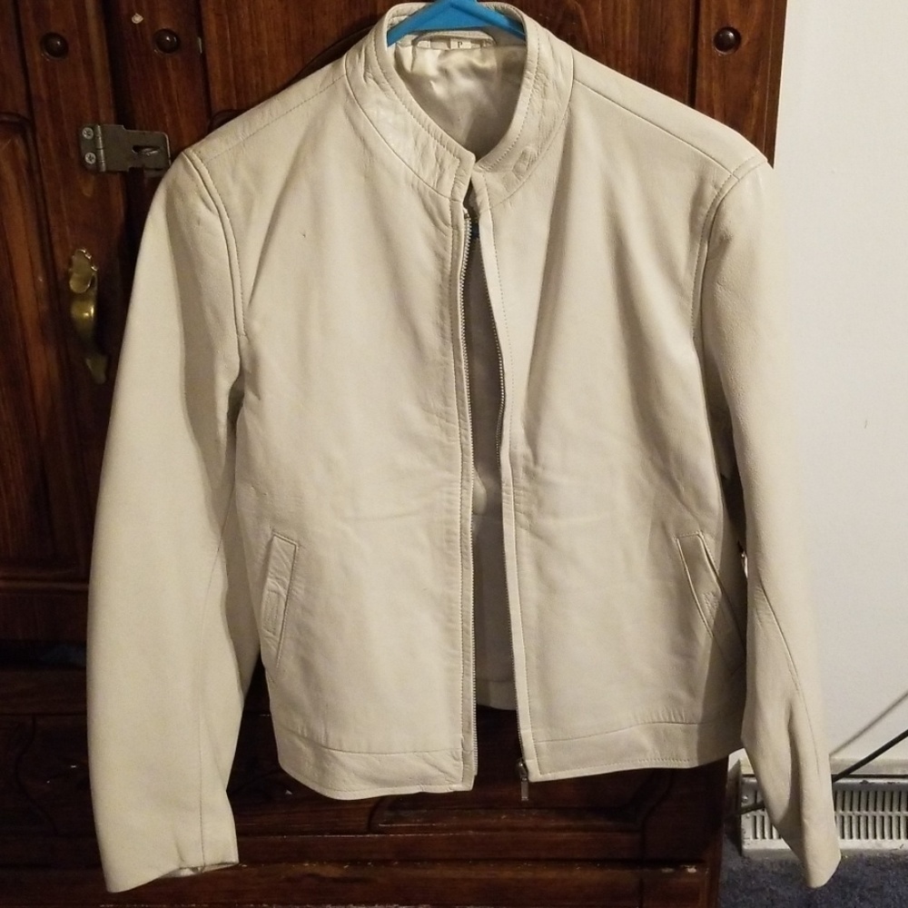 White leather jacket